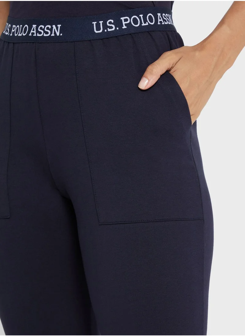 U.S. Polo Assn. Logo Drawstring Sweatpants