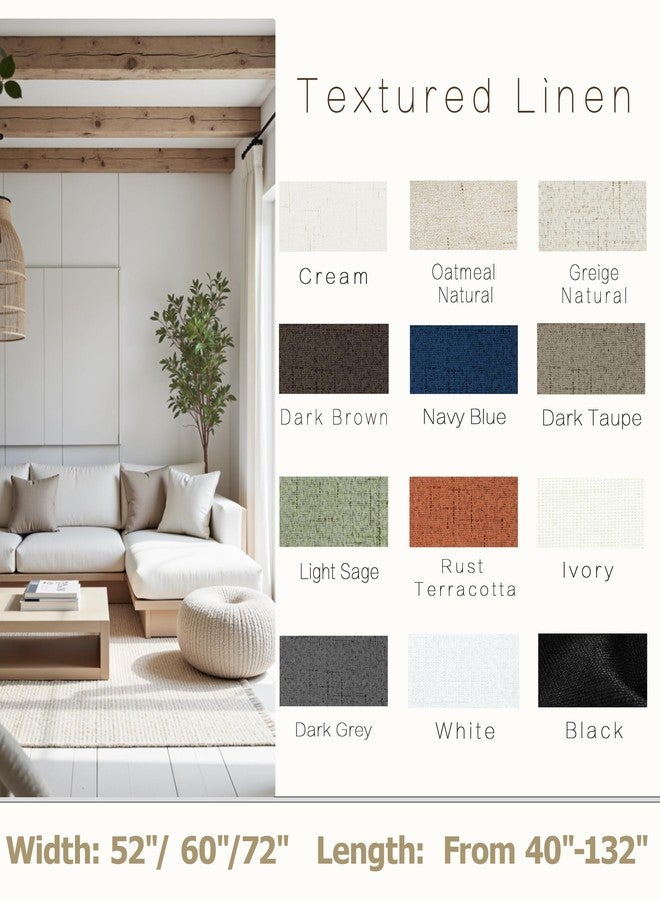 KOUFALL French Country Curtains for Living Room,Blackout Linen Textured Black Out Rustic Farmhouse Curtains for Bedroom Tan Beige 96 Inches Long - Image 2