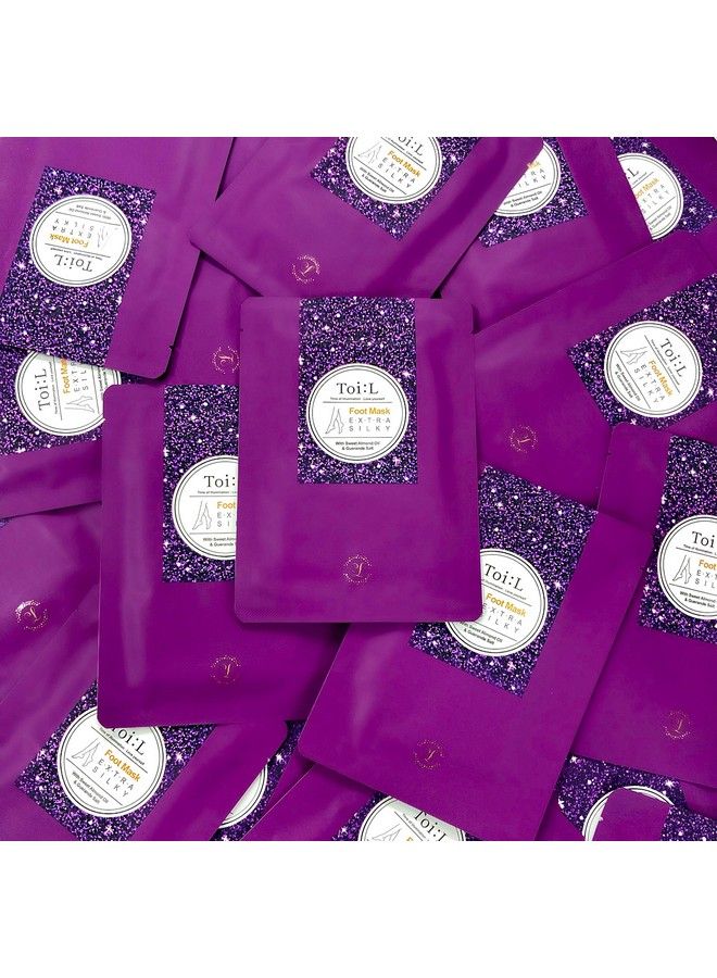 TOI:L Extra Silky Foot Mask Glove 5 Pairs Premium Foot Care Treatment Intensive Moisturizing Nourishing Repairing For The Dry & Rough Damaged Foot (Guerande Salt+Sweet Almond Oil)  - Image 4