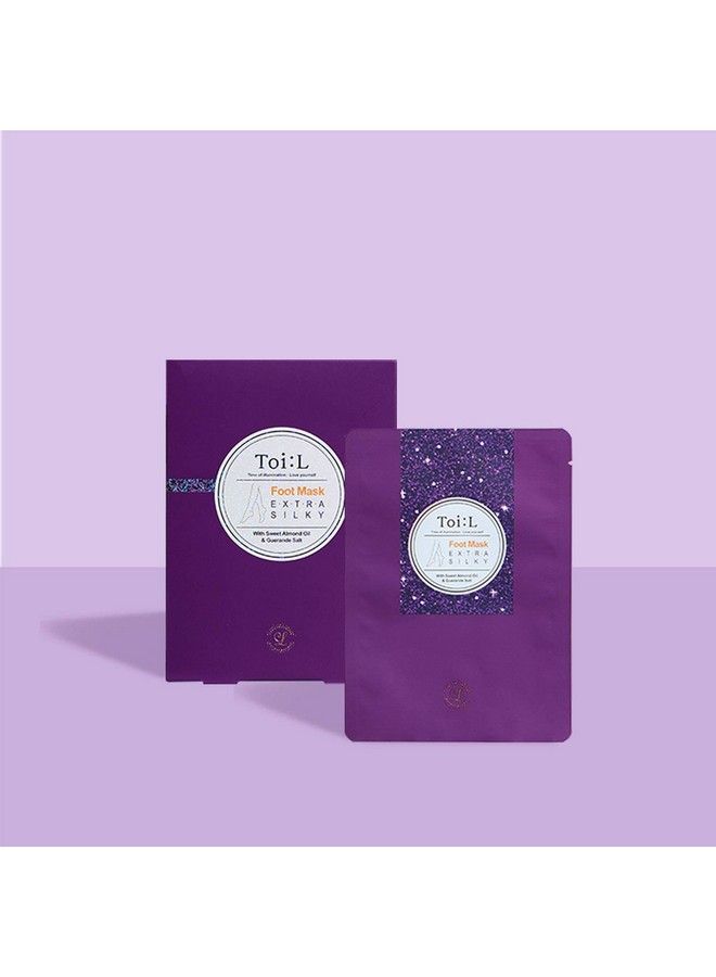 TOI:L Extra Silky Foot Mask Glove 5 Pairs Premium Foot Care Treatment Intensive Moisturizing Nourishing Repairing For The Dry & Rough Damaged Foot (Guerande Salt+Sweet Almond Oil)  - Image 3
