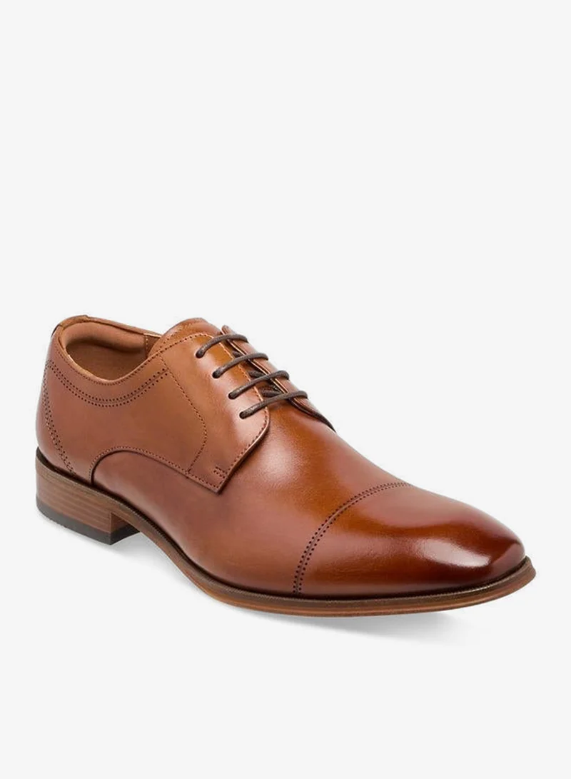 DUCHINI Men Lace-Up Leather Derby Shoes