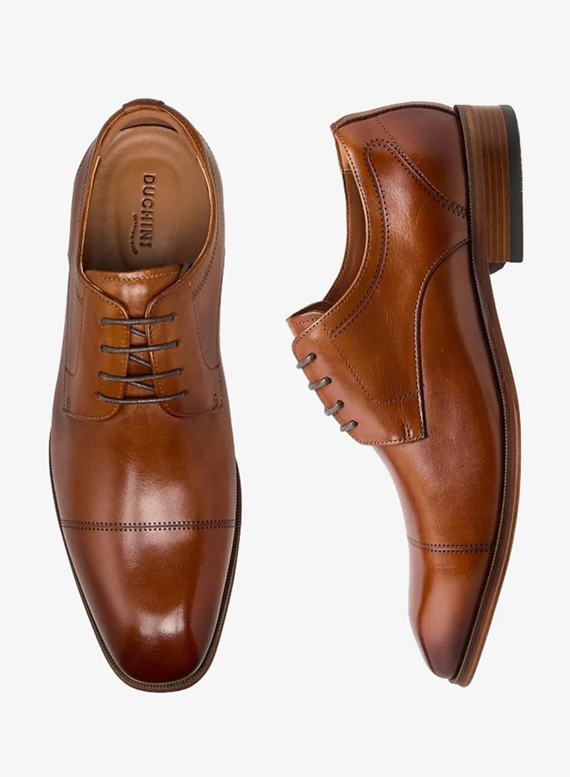 DUCHINI BROWN Men Lace-Up Leather Derby Shoes for Men | Best Price UAE