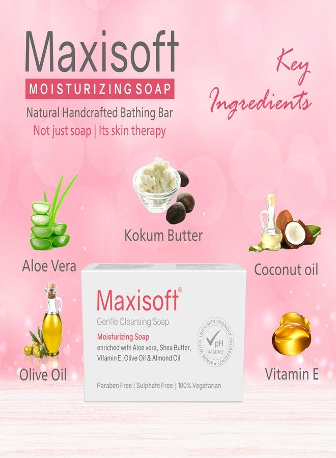 Maxisoft Moisturizing Soap | For Soft Hydrate & Nourished Skin | Paraben Free & Sulphate Free | For Men & Women | For all Skin Types | Pack of 4 (100 gm X 4) - Image 5