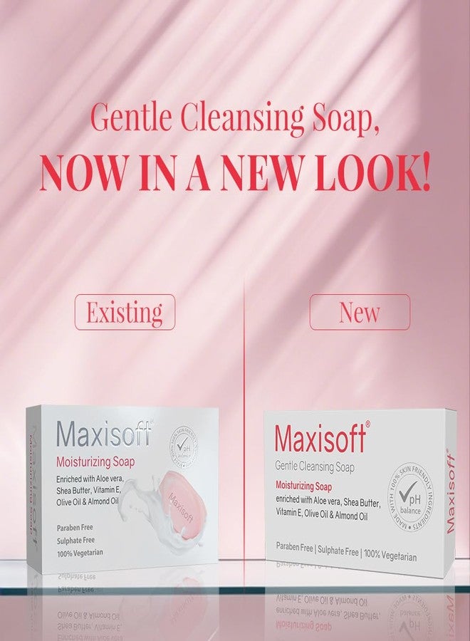 Maxisoft Moisturizing Soap | For Soft Hydrate & Nourished Skin | Paraben Free & Sulphate Free | For Men & Women | For all Skin Types | Pack of 4 (100 gm X 4) - Image 3