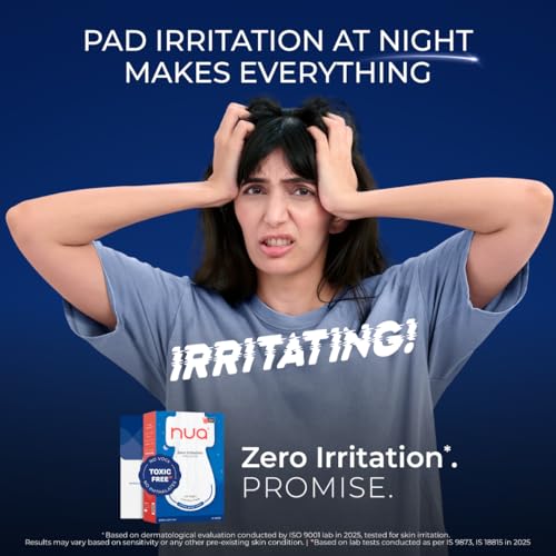 Nua All Night Comfort Sanitary Pads | Pack of 8 (XXXL 400mm) | Extra Wide Core | Front to Back Coverage | Upto 12 Hours of Absorption | Super Soft and Breathable | No Rashes | 100% Toxic-Free - Image 2