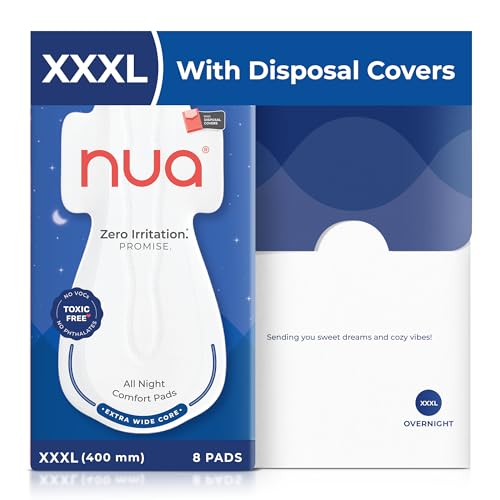 Nua All Night Comfort Sanitary Pads | Pack of 8 (XXXL 400mm) | Extra Wide Core | Front to Back Coverage | Upto 12 Hours of Absorption | Super Soft and Breathable | No Rashes | 100% Toxic-Free - Image 1
