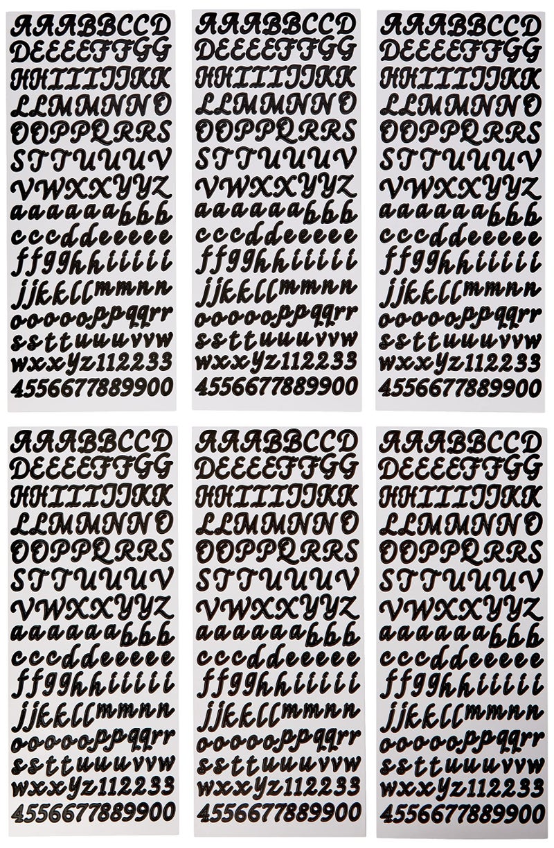 Sticko E5290149 Alphabet Stickers, Black Script - Image 1