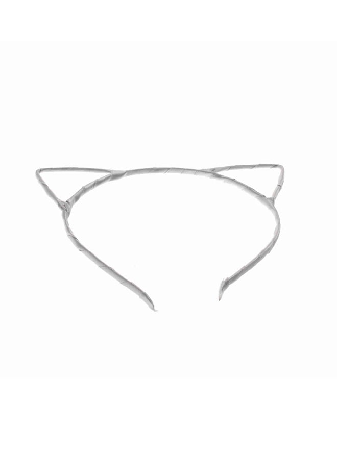 شاربدو طوق شعر لطيف بتصميم أذني القط رمادي 16X15X0.5سم - Image 2