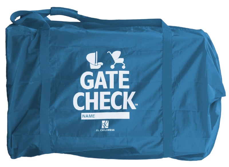 J.L. Childress Gate Check Bag for Single & Double Strollers - Stroller Bag for Airplane - Large Stroller Travel Bag for Airplane - Air Travel Stroller Bag - Blue - Image 1