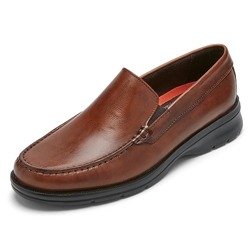 Rockport حذاء لوفر بالمر للرجال من روك بورت، لون كوجناك أنتيك، مقاس 7 - Image 1
