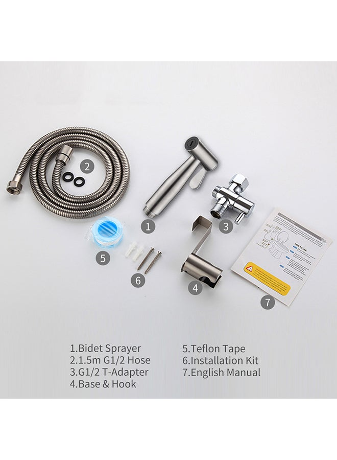 Loquat Handheld Bidet Sprayer Silver 5.7x5.3x3centimeter - Image 4