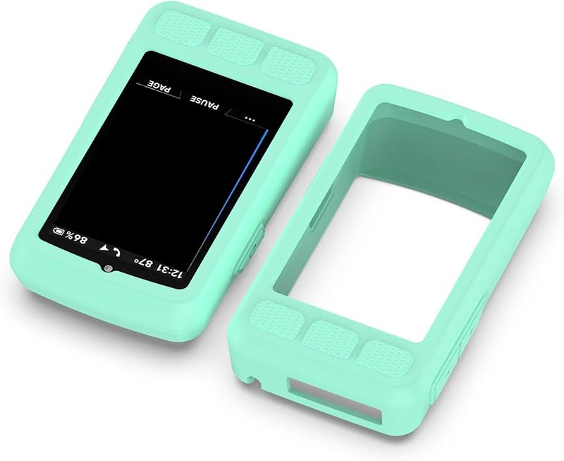 Green Silicone Bike Computer Case with Antislip Grip Full Protection for ELEMNT 3 Device - Image 4