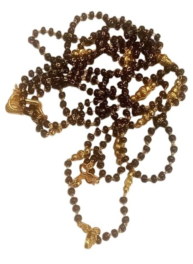Bhumi Creation Micro Gold Plated & Copper Traditional Designer Fashion Jewellery Mangalsutra Nallapusalu Black Beads Chain for Women - Image 1