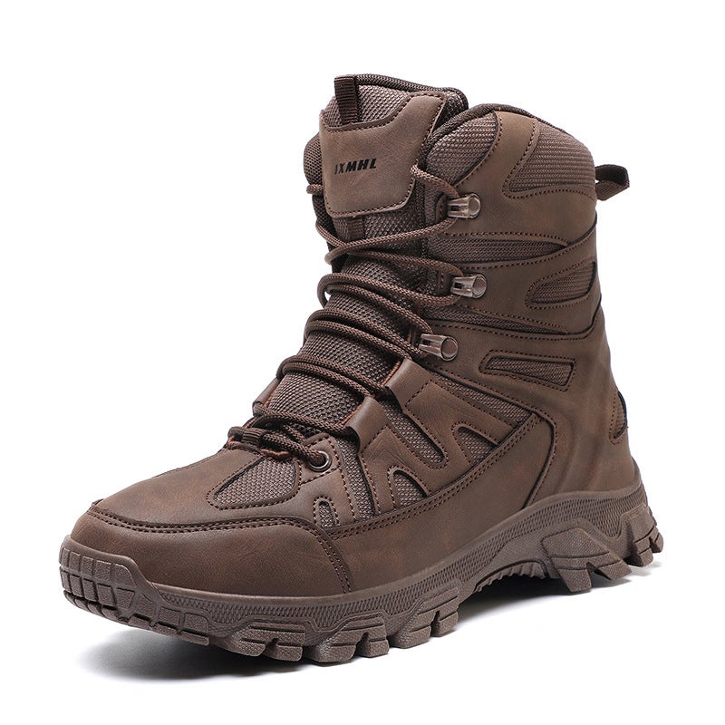 Large Size Autumn New Sports Shoes High-Top Hiking Outdoor Non-Slip Mountaineering Shoes Field Training Men'S Boots - Image 5