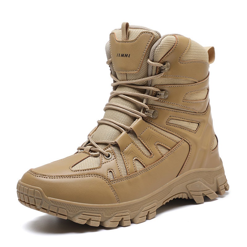 Large Size Autumn New Sports Shoes High-Top Hiking Outdoor Non-Slip Mountaineering Shoes Field Training Men'S Boots - Image 1