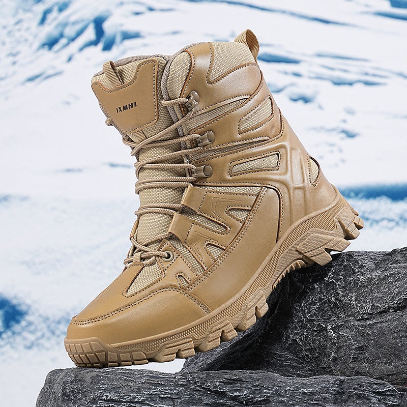 Large Size Autumn New Sports Shoes High-Top Hiking Outdoor Non-Slip Mountaineering Shoes Field Training Men'S Boots - Image 2