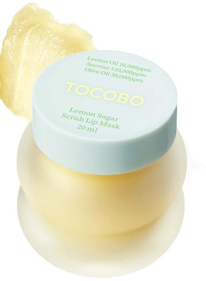 Tocobo Lemon Sugar Lip Mask – Korean Vegan Lip Scrub & Overnight Exfoliating Treatment for Dry, Chapped Lips – Hydrating, Plumping, Smoothing – Glazed Balm Texture, Non-Sticky, 0.68oz - Image 1