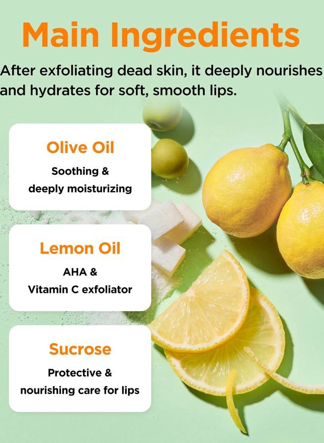 Tocobo Lemon Sugar Lip Mask – Korean Vegan Lip Scrub & Overnight Exfoliating Treatment for Dry, Chapped Lips – Hydrating, Plumping, Smoothing – Glazed Balm Texture, Non-Sticky, 0.68oz - Image 5