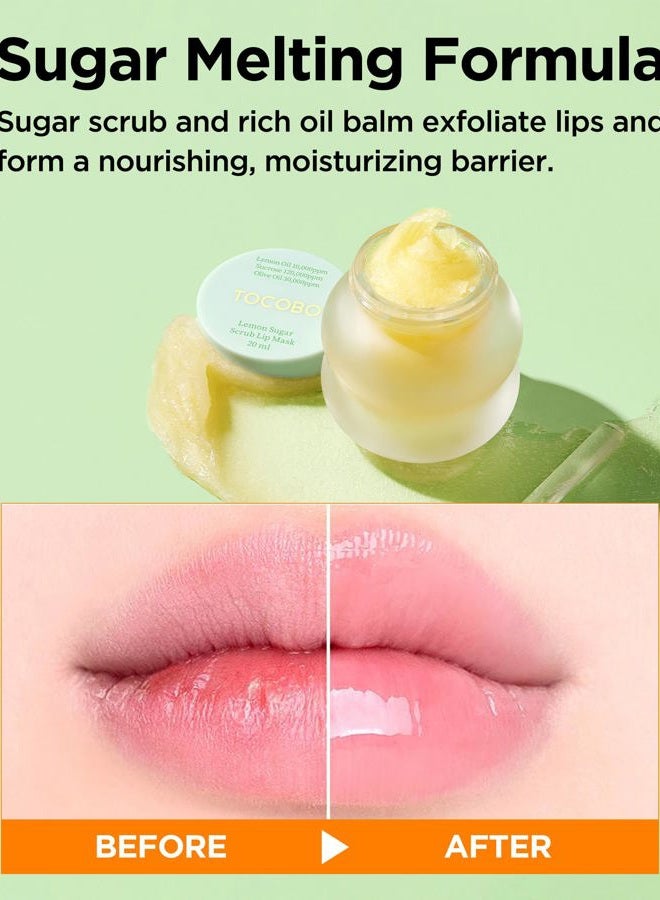 Tocobo Lemon Sugar Lip Mask – Korean Vegan Lip Scrub & Overnight Exfoliating Treatment for Dry, Chapped Lips – Hydrating, Plumping, Smoothing – Glazed Balm Texture, Non-Sticky, 0.68oz - Image 4