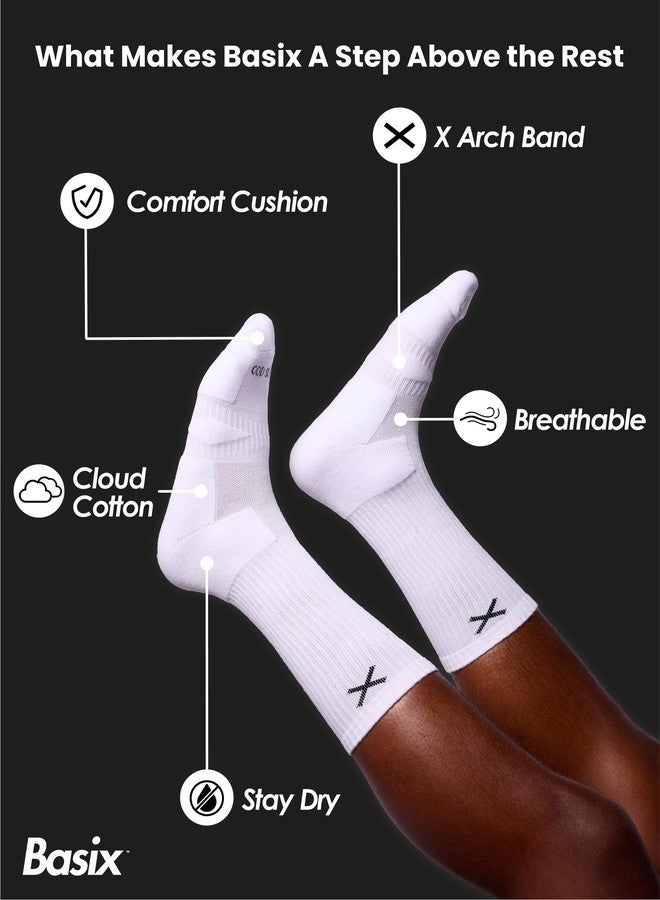 Odd Sox جوارب أود سوكس باسيكس - جوارب رجالية طويلة - عبوة من 6 أزواج بيضاء | راحة فائقة للاستخدام اليومي، مزيج فاخر من القطن - Image 4