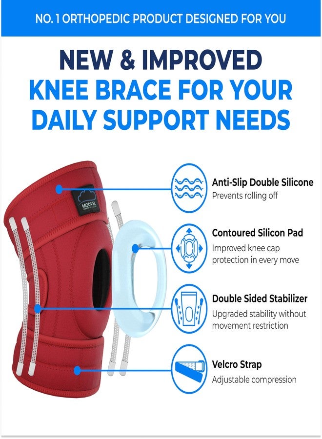 Modvel ELITE Knee Brace for Men & Women - Patella Gel Pads & Side Stabilizers for ACL, Meniscus Tear, Arthritis & Injury Recovery - Maximum Support for Running, Sports & Joint Pain Relief - Image 5