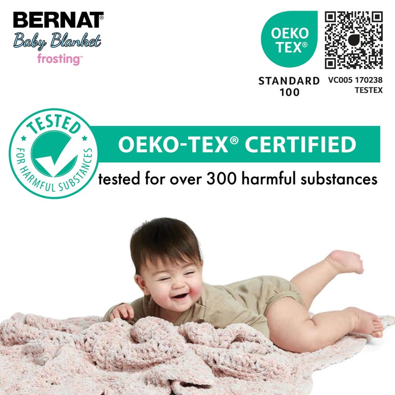 Bernat Baby Blanket Frosting Sunday Times Yarn - 1 Pack of 10.5oz/300g - Polyester - #6 Super Bulky - 220 Yards - Knitting & Crochet - Image 2
