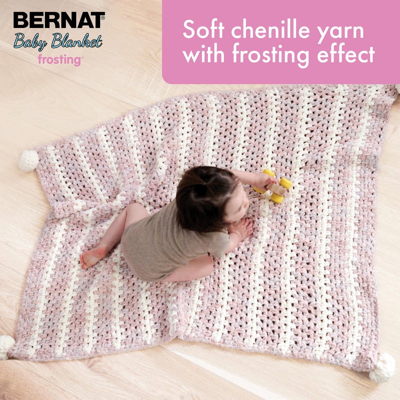 Bernat Baby Blanket Frosting Sunday Times Yarn - 1 Pack of 10.5oz/300g - Polyester - #6 Super Bulky - 220 Yards - Knitting & Crochet - Image 4