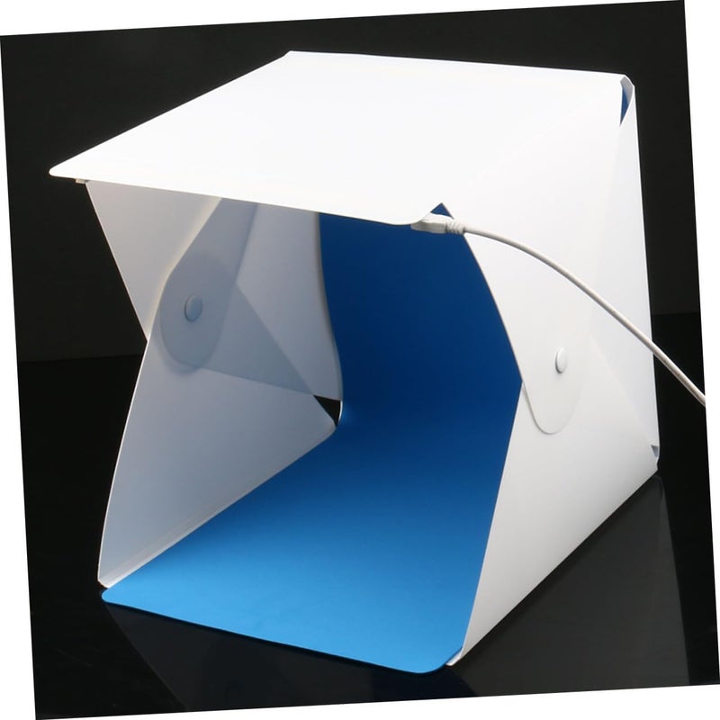 Kichvoe Mini Photo Box Light Tent 20cm Portable Folding Photography Studio with LED Lighting and 4-Color Backdrops for Product Shooting - Image 4