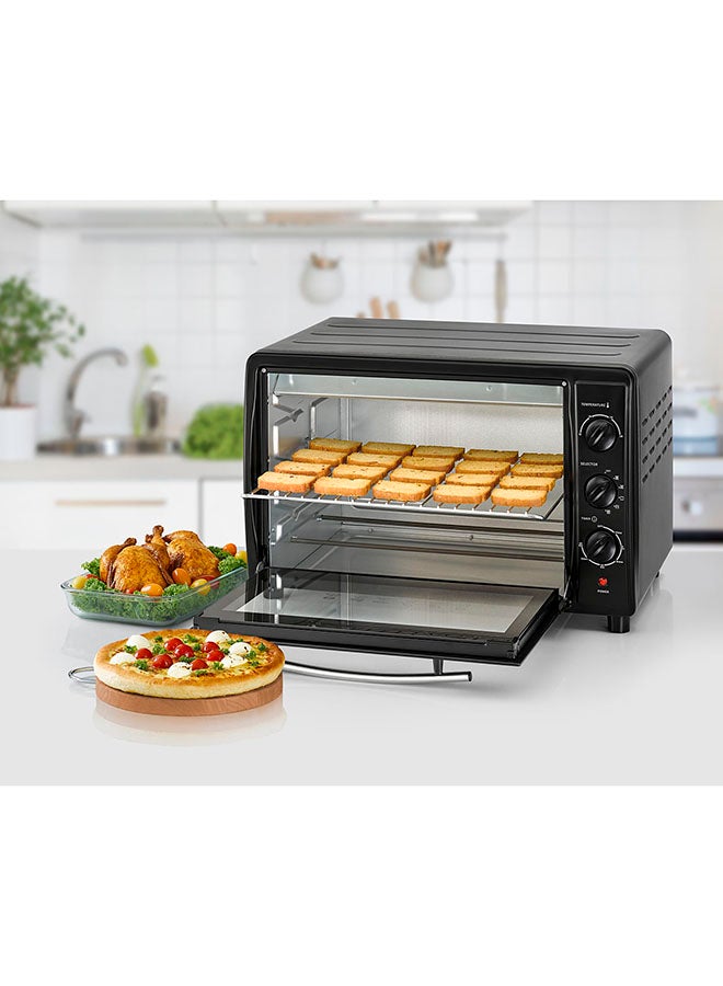 BLACK+DECKER Electric Oven Multifunction With Double Glass And Rotisserie For Toasting/Baking/Broiling 45 L 1800 W TRO45RDG-B5 Black - Image 5