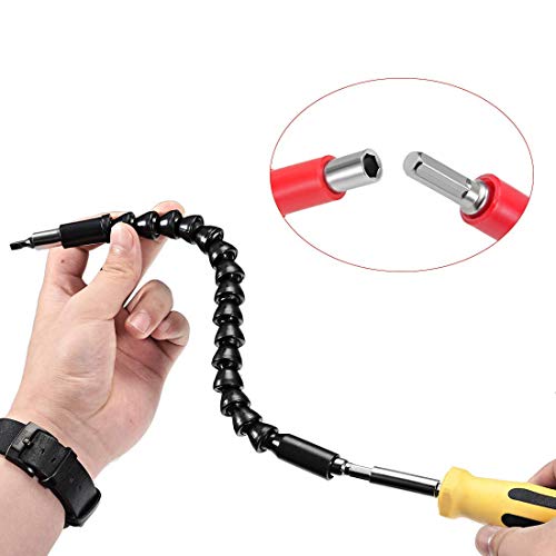 KHADIJA 300mm Flexible Shaft Bit Magnetic Screwdriver Extension Drill Bit Holder Connect Link for Electronic Drill 1/4 (Multicolour) - Image 5