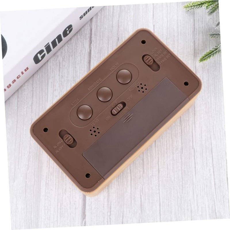 klarako 1pc Bedroom Home Office Alarm with Adjustable Shell Desktop Display Brightness Clock Sensor Snooze Light School Digital Without Bedside Large for LED Battery Time Desk - Image 2
