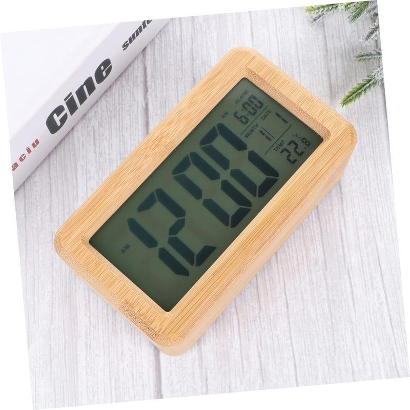 klarako 1pc Bedroom Home Office Alarm with Adjustable Shell Desktop Display Brightness Clock Sensor Snooze Light School Digital Without Bedside Large for LED Battery Time Desk - Image 4