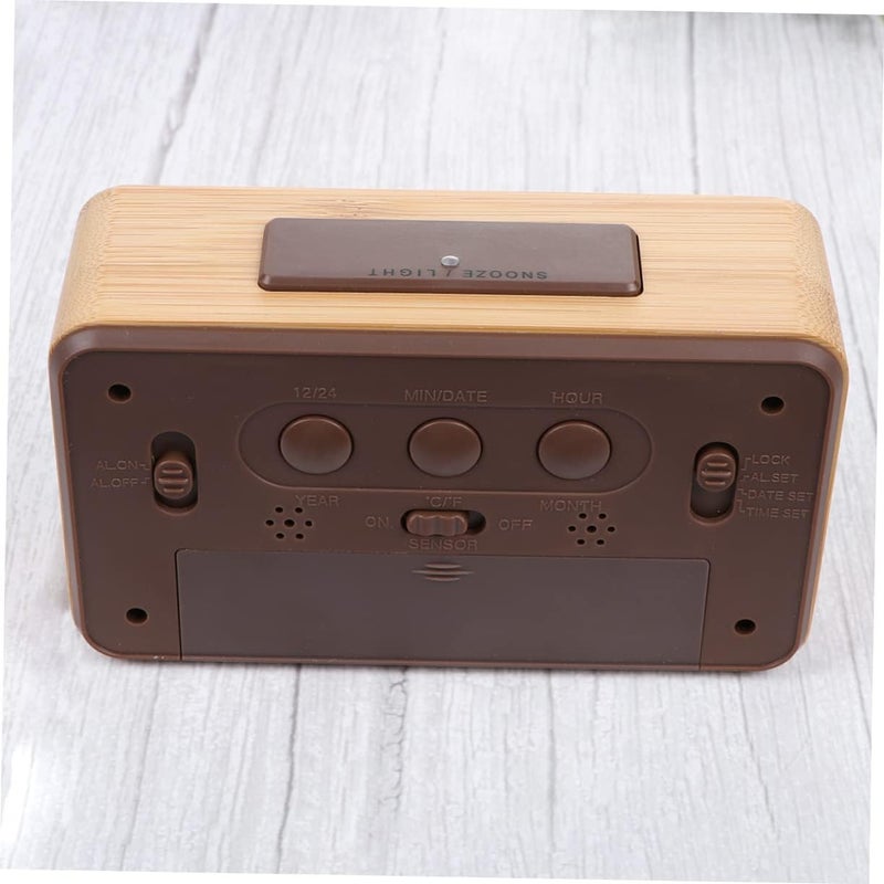 klarako 1pc Bedroom Home Office Alarm with Adjustable Shell Desktop Display Brightness Clock Sensor Snooze Light School Digital Without Bedside Large for LED Battery Time Desk - Image 5