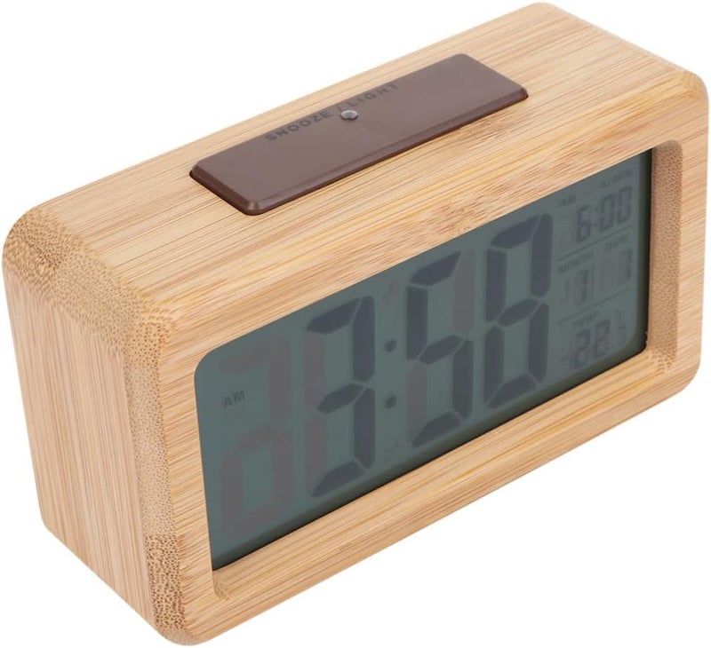 klarako 1pc Bedroom Home Office Alarm with Adjustable Shell Desktop Display Brightness Clock Sensor Snooze Light School Digital Without Bedside Large for LED Battery Time Desk - Image 1