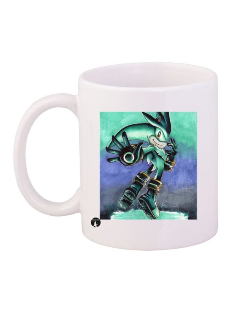 RKN Game Sonic Character Printed Mug White/Green/Blue Standard Size