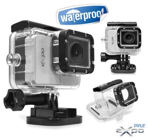 Pyle Expo Sports Action Camera - HD 1080P Mini Hi-Res Camcorder w/ Wifi, 20MP Cam, 2" Screen USB SD Card HDMI, Battery - Waterproof Case, USB Cable, Wireless Remote Control, Mount - PSCHD90SL (Silver) - Image 3