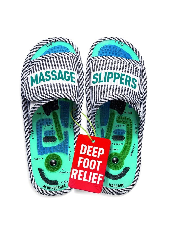 MEDISTELLAR Shiatsu Home Acupressure Massage Slippers for Plantar Fasciitis, Acupuncture Foot Massager, Pain Relief & Muscle Relaxation - Image 1