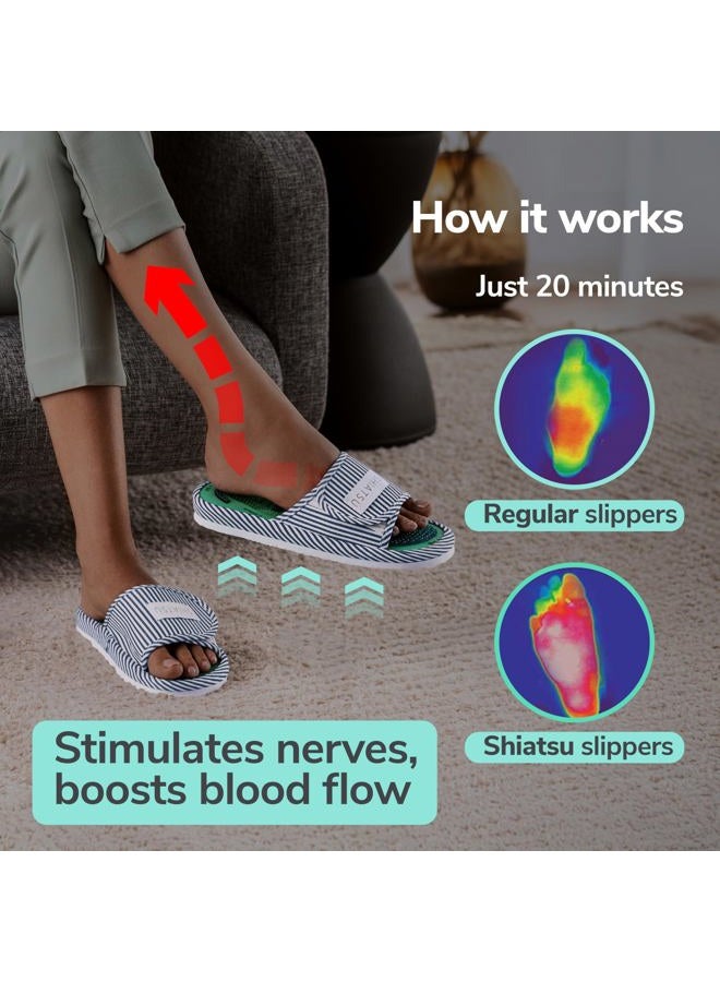 MEDISTELLAR Shiatsu Home Acupressure Massage Slippers for Plantar Fasciitis, Acupuncture Foot Massager, Pain Relief & Muscle Relaxation - Image 3