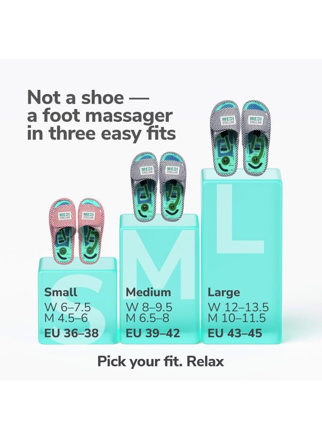 MEDISTELLAR Shiatsu Home Acupressure Massage Slippers for Plantar Fasciitis, Acupuncture Foot Massager, Pain Relief & Muscle Relaxation - Image 5