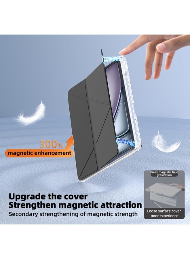 general Case Compatible with Honor Pad 10, Transparent Acrylic Back with Pen Holder, Anti-Fall Case with Multi-angle Support - Image 2