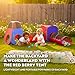 Playz 4pc Pop Up Play Tent and Tunnel Bundle for Toddlers and Kids Indoor Outdoor Playhouse with Storage Bag Red Blue - Image 4