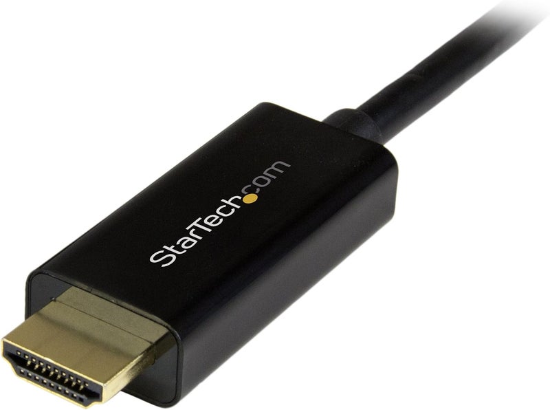 StarTech .com 6ft (2m) DisplayPort to HDMI Cable - 4K 30Hz - DisplayPort to HDMI Adapter Cable - DP 1.2 to HDMI Monitor Cable Converter - Latching DP Connector - Passive DP to HDMI Cord (DP2HDMM2MB) - Image 4