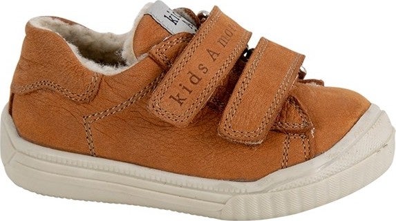 Kids A More Pearl Double Velcro Leather Fur Unisex Shoes Cinnamon  - Image 1