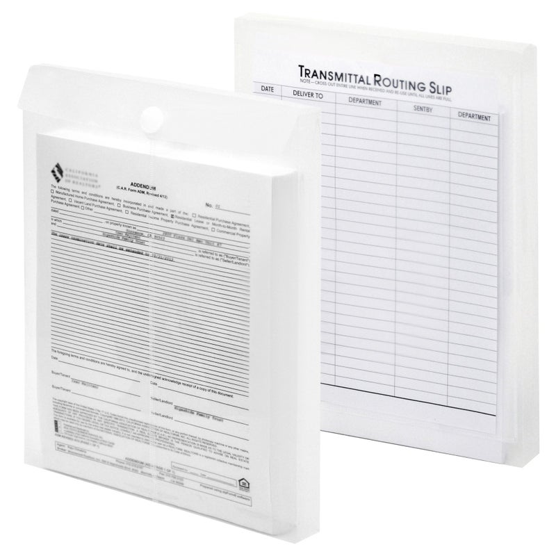 Lion File-N-Send Poly Inter-office Envelopes, 10 x 13 Inches, Clear, 6 EA/Pack, 1 Pack (22700-CR) - Image 1