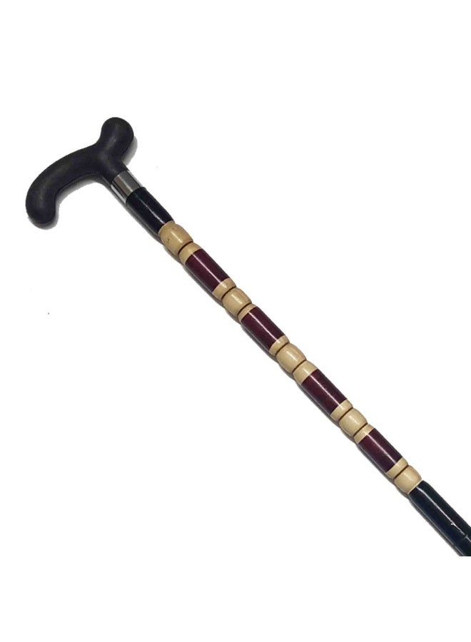 Aswan beech wood cane for men, black, white and red - Image 2