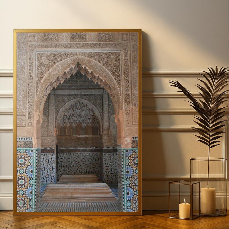 ماركتنا لوحة قماشية بتصميم اسلامي مع برواز مجوف مقاس (40×60) قطعة واحدة - Image 1