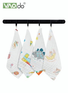 VAOdo 5 PCS Baby Washcloth and Bath Towel 6-layer Fine Weaving Process Skin-friendly Antibacterial 100% Cotton Gauze Baby Towel Blanket*1PCS and Towel*5PCS  - Image 5
