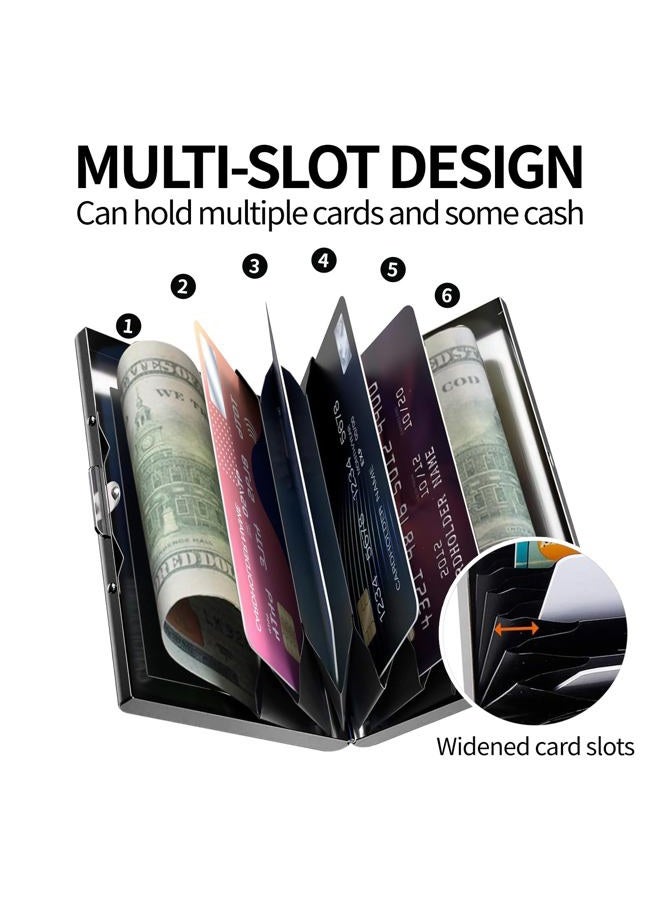 WZCJDHMJ Metal Women Wallets,Small Credit Card Holder for Women Ladie Men Wallet with 6 Card Slots, Moon Skull - Image 2