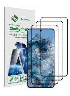 CATANES 3 Pack Of Google Pixel 8 Pro Screen Protector 9H Tempered Glass Ultrasonic Fingerprint Unlock Case Friendly HD Clear Tempered Glass Screen Protector  - Image 1