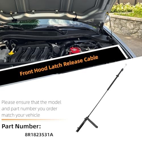 McrGinly Front Hood Latch Release Cable Compatible with Audi Q5 2009-2017 8R1823531A - Image 3